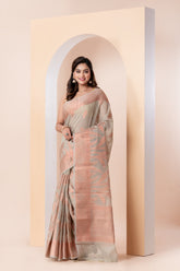 KAVVYA SOFT & LIGHTWEIGHT OFFWHITE COLOUR HANDLOOM SAREE