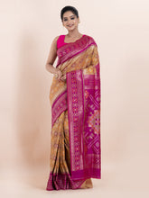 KAVVYA MUSTARD TWO TONE SAREE WITH FLORAl MOTIFS