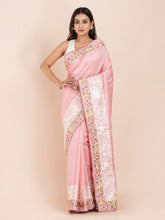 KAVVYA PINK HANDLOOM SILK SAREE