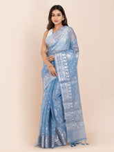 KAVVYA ASH BLUE ORGANZA SAREE