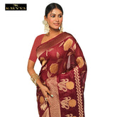 Kavvya Purple Soft & Lightweight Rapier Handloom Saree - KAVVYA