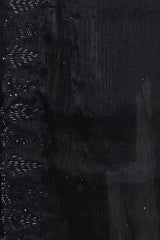 Kavvya Black Color Fancy Hand Emboidery Saree - KAVVYA 