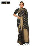 Kavvya Black Soft & Lightweight Weaving Silk Saree - KAVVYA