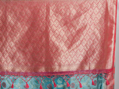 Kavvya Aqua Green Soft & Lighweight Weaving Taspa Silk Saree - KAVVYA 