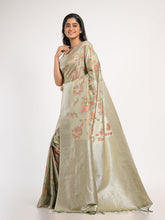 Kavvya Emerald Green - Soft & Lightweight Tissue Silk Weaving Saree - KAVVYA