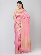 Kavvya Pink Soft & Lightweight Makhmali Silk Weaving Saree - KAVVYA