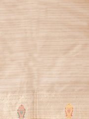 Kavvya Off-White Soft & Lightweight Tussar Silk Weaving Saree - KAVVYA 