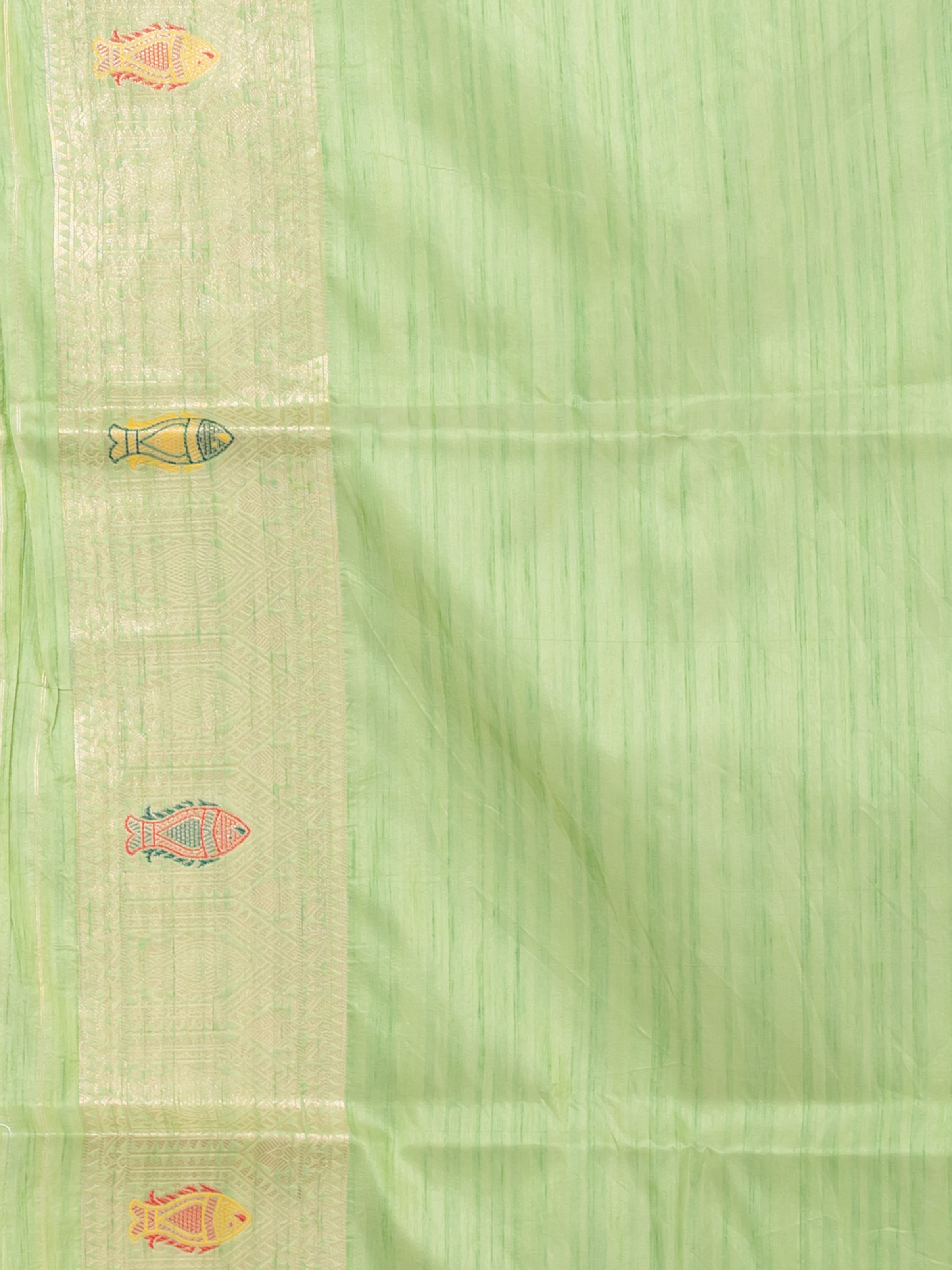 Kavvya Sea Green Soft & Lightweight Tussar Silk Weaving Saree - KAVVYA 