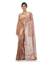 Kavvya Flamingo Pink Soft & Lightweight Tissue Silk Saree - KAVVYA