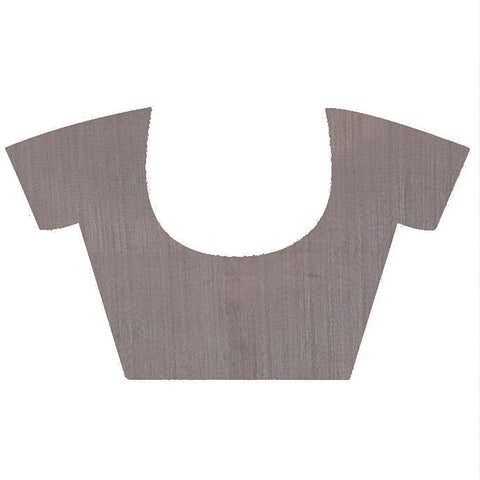 KAVVYA soft & lightweight grey color benarasi handloom saree - KAVVYA 