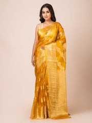 KAVVYA SOFT LIGHT WEIGHT MUSTARD ORGANZA SILK
