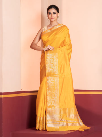 KAVVYA YELLOW WEAVING SILK SAREE