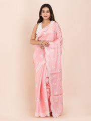 KAVVYA SOFT & LIGHT WEIGHT SILK PEACH SAREE