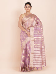 KAVVYA SOFT & LIGHT WEIGHT LAVENDER ORGANZA SAREE