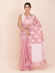 KAVVYA SOFT & LIGHT WEIGHT PINK COTTON SAREE