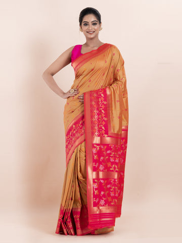 KAVVYA  TWO TONE GREEN & IKAT SAREE