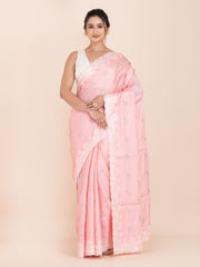 KAVVYA SOFT & LIGHT WEIGHT SILK PINK &nbsp;SAREE