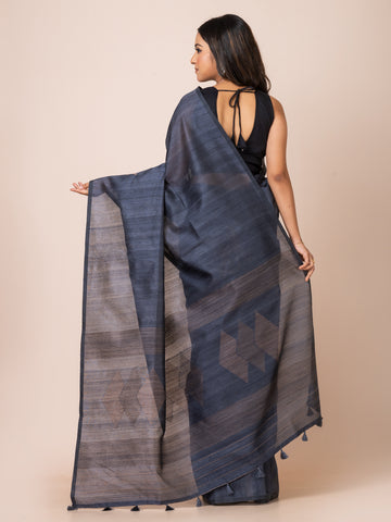 KAVVYA Soft & Lightweight nevy blue color benarasi handloom weaving silk saree