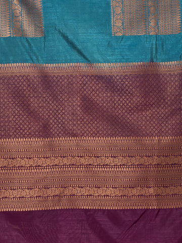 KAVVYA Soft & lighweight BLUE color handloom weaving silk saree