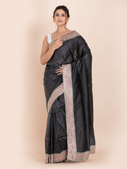 KAVVYA SOFT & LIGHT WEIGHT BLACK SHIMMER SAREE