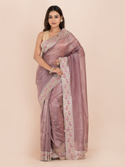 KAVVYA SOFT & LIGHT WEIGHT LAVENDER SHIMMER SAREE