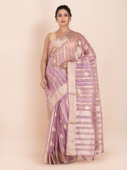 KAVVYA SOFT & LIGHT WEIGHT LAVENDER ORGANZA SAREE