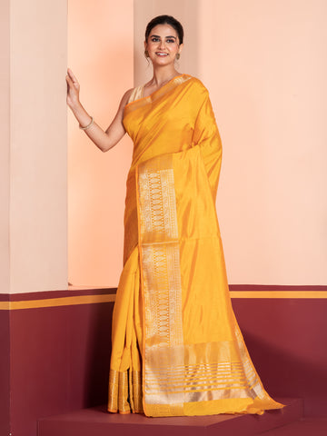 KAVVYA YELLOW WEAVING SILK SAREE