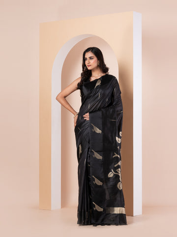 KAVVYA BLACK   HANDLOOM SILK SAREE