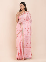 KAVVYA SOFT & LIGHT WEIGHT PINK SILK SAREE
