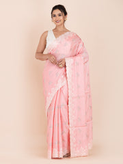 KAVVYA SOFT & LIGHT WEIGHT SILK PINK &nbsp;SAREE