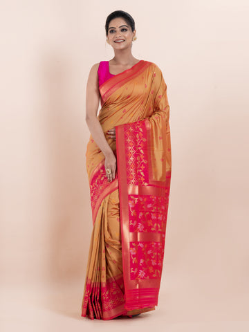 KAVVYA  TWO TONE GREEN & IKAT SAREE