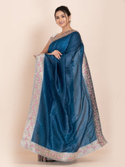 KAVVYA SOFT & LIGHT WEIGHT BLUE SHIMMER SAREE