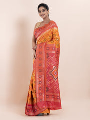 KAVVYA SOFT & LIGHT WEIGHT YELLOW TWO TONE SAREE