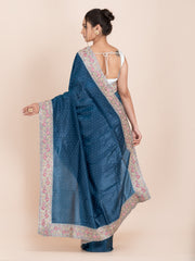 KAVVYA SOFT & LIGHT WEIGHT BLUE SHIMMER SAREE