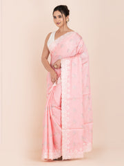 KAVVYA SOFT & LIGHT WEIGHT SILK PINK &nbsp;SAREE