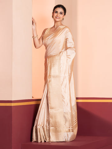 KAVVYA OFFWHITE WEAVING SILK SAREE