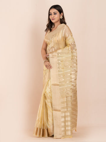 KAVVYA SOFT & LIGHT WEIGHT LEMON YELLOW ORGANZA SAREE