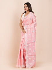 KAVVYA SOFT & LIGHT WEIGHT SILK PEACH SAREE