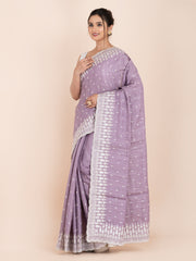 kavvya soft & light weight lavender handloom silk saree