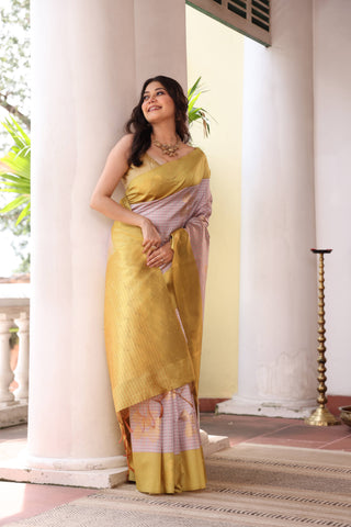 KAVVYA SOFT & LIGHT WEIGHT OFFWHITE SILK SAREE WITH CHECK WEAVED WITH COLOURFUL RESHAM AND BEAUTIFUL FLORAL MOTIFS ALL OVER THE SAREE WITH CONTRAST BORDER AND PALLU COMES WITH PALLU COLOURED CONTRAST BLOUSE