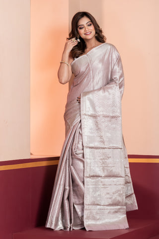 KAVVYA SOFT AND LIGHTWEIGHT LIGHT PINK COLOR WEAVING SILK SAREE