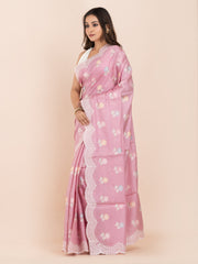 KAVVYA SOFT & LIGHT WEIGHT SILK PINK & SAREE