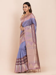 KAVVYA SOFT & LIGHT WEIGHT BLUE & SILK SAREE