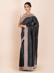 KAVVYA SOFT & LIGHT WEIGHT BLACK SHIMMER SAREE