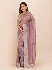 KAVVYA SOFT & LIGHT WEIGHT LAVENDER SHIMMER SAREE