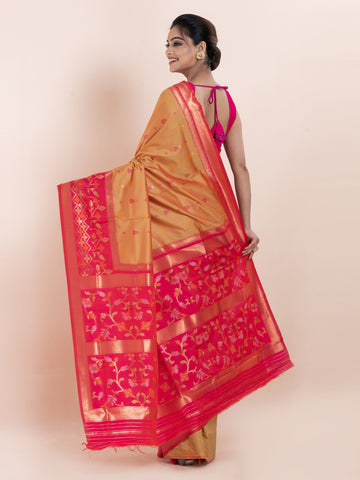 KAVVYA  TWO TONE GREEN & IKAT SAREE
