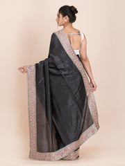 KAVVYA SOFT & LIGHT WEIGHT BLACK SHIMMER SAREE