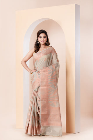 KAVVYA SOFT & LIGHTWEIGHT OFFWHITE COLOUR  HANDLOOM SAREE