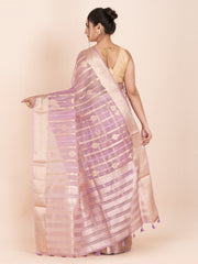 KAVVYA SOFT & LIGHT WEIGHT LAVENDER ORGANZA SAREE