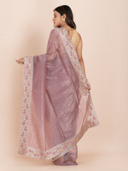 KAVVYA SOFT & LIGHT WEIGHT LAVENDER SHIMMER SAREE